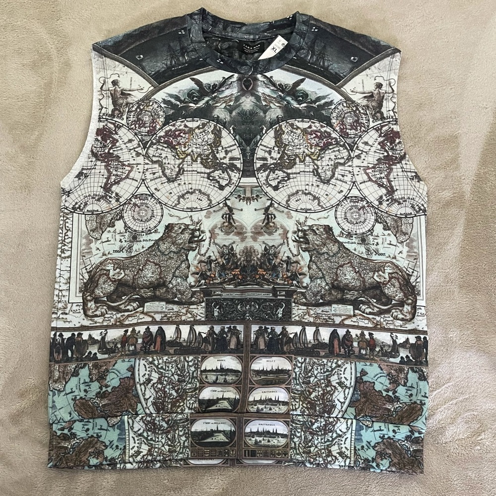 Zara Man Graphic Vest